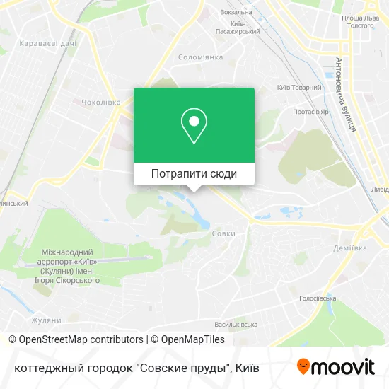 Карта коттеджный городок "Совские пруды"