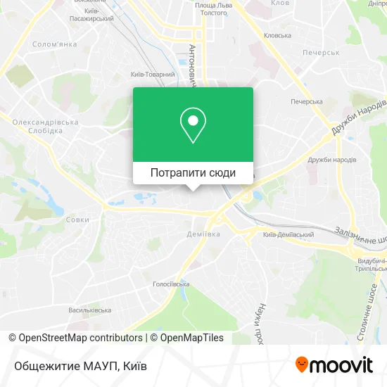 Карта Общежитие МАУП