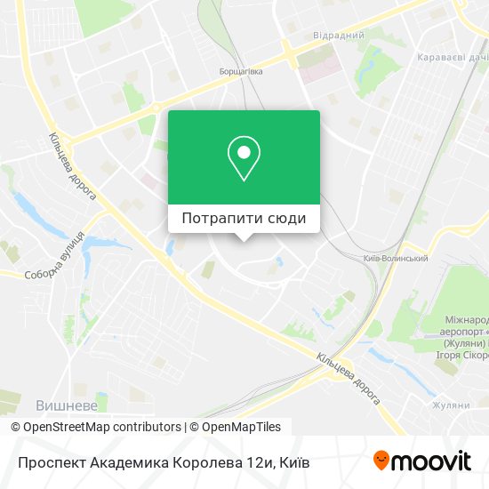 Карта Проспект Академика Королева 12и