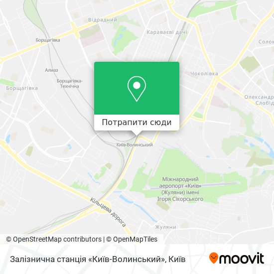 Карта Залізнична станція «Київ-Волинський»