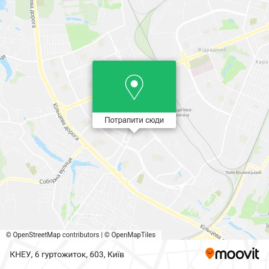 Карта КНЕУ,  6 гуртожиток, 603