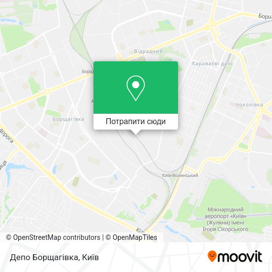 Карта Депо Борщагівка