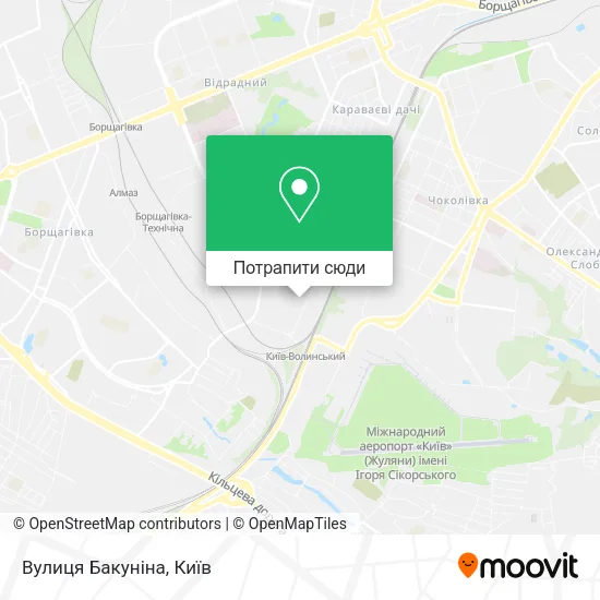 Карта Вулиця Бакуніна