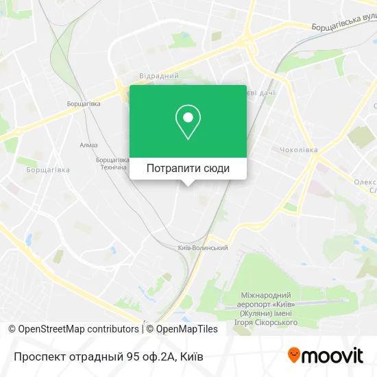 Карта Проспект отрадный 95 оф.2А