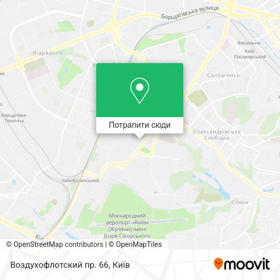 Карта Воздухофлотский пр. 66