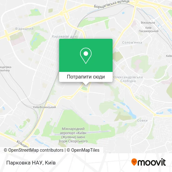 Карта Парковка НАУ
