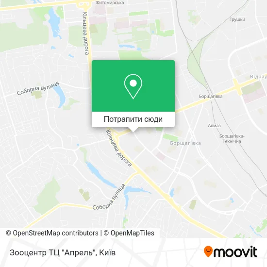 Карта Зооцентр ТЦ "Апрель"