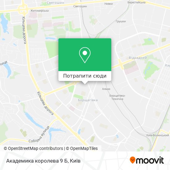 Карта Академика королева 9 Б