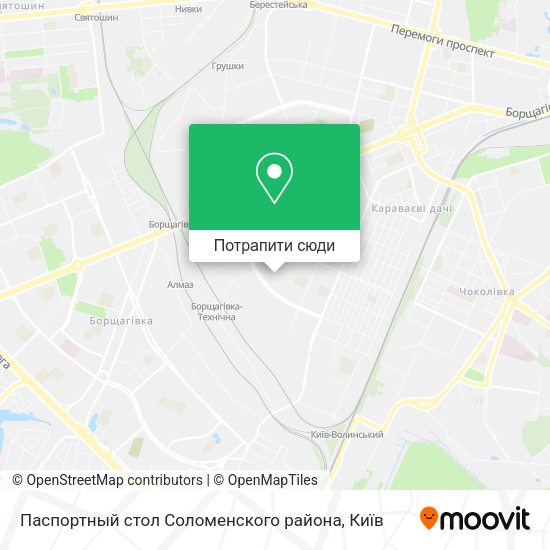 Карта Паспортный стол Соломенского района