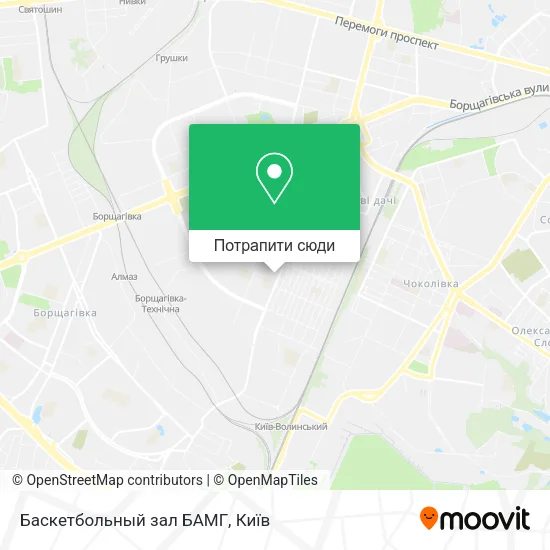Карта Баскетбольный зал БАМГ