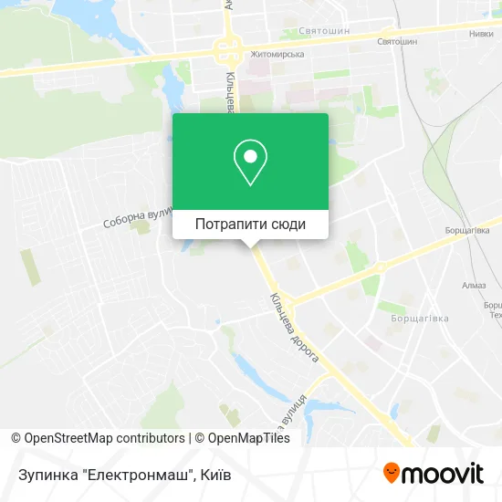 Карта Зупинка "Електронмаш"