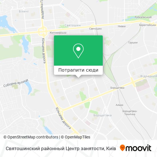 Карта Святошинский районный Центр занятости