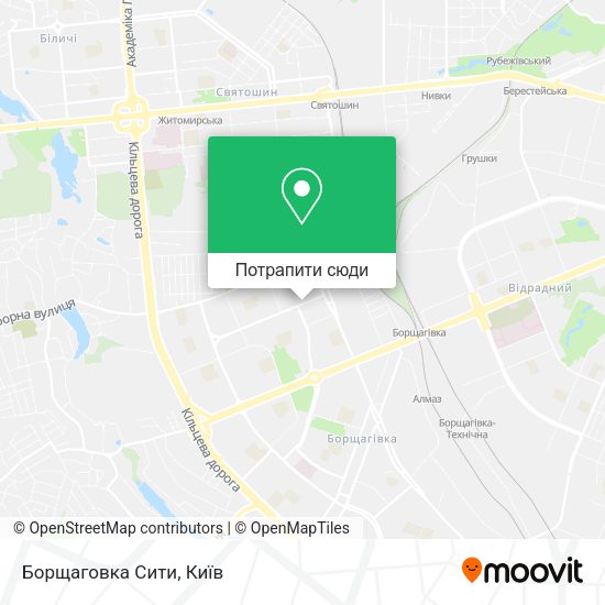 Карта Борщаговка Сити