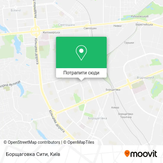 Карта Борщаговка Сити