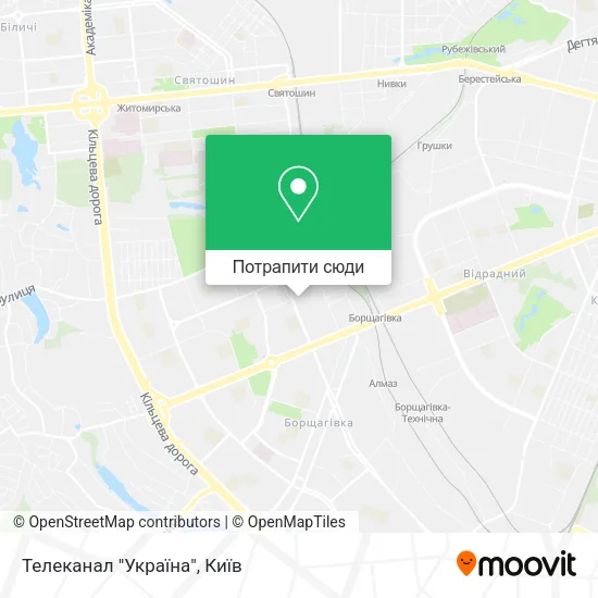 Карта Телеканал "Україна"