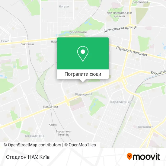 Карта Стадион НАУ
