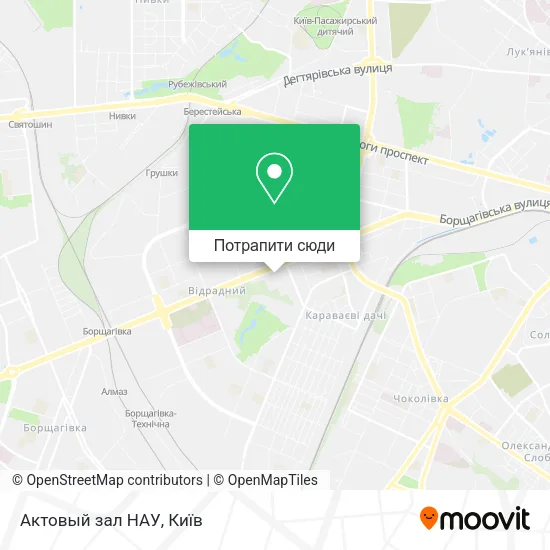 Карта Актовый зал НАУ
