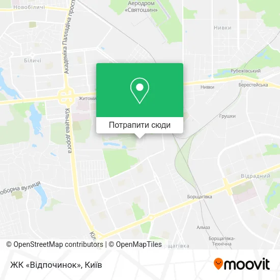 Карта ЖК «Відпочинок»