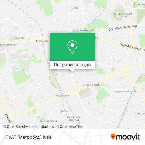 Карта ПрАТ "Метробуд"