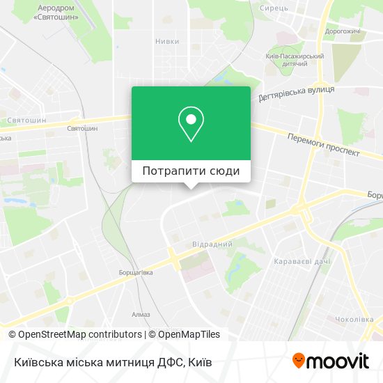 Карта Київська міська митниця ДФС