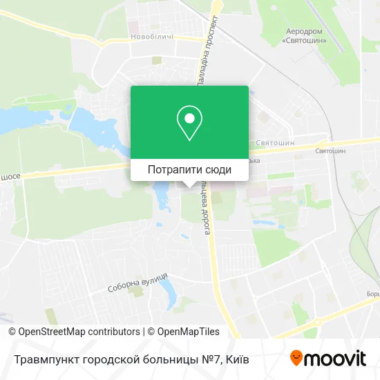 Карта Травмпункт городской больницы №7