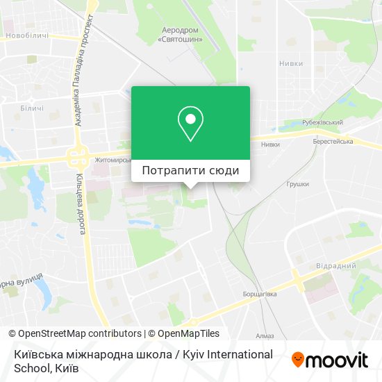 Карта Київська міжнародна школа / Kyiv International School