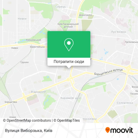 Карта Вулиця Виборзька