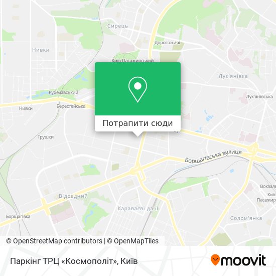 Карта Паркінг ТРЦ «Космополіт»