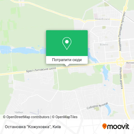 Карта Остановка "Кожуховка"