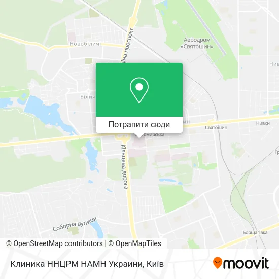 Карта Клиника ННЦРМ НАМН Украини