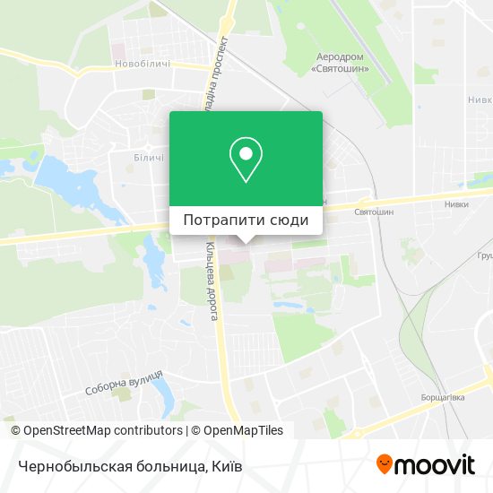 Карта Чернобыльская больница
