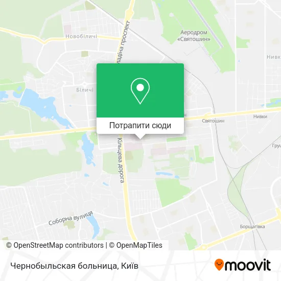 Карта Чернобыльская больница