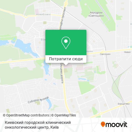 Карта Киевский городской клинический онкологический центр
