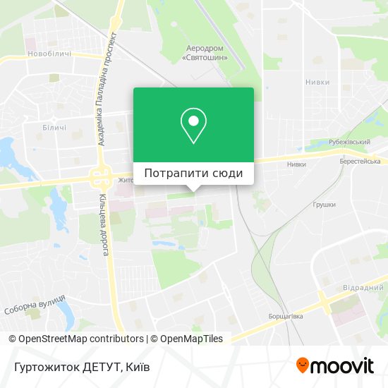 Карта Гуртожиток ДЕТУТ