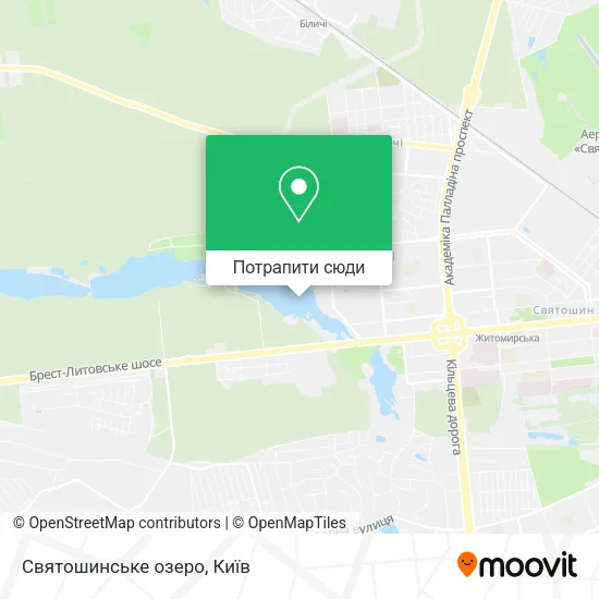 Карта Святошинське озеро