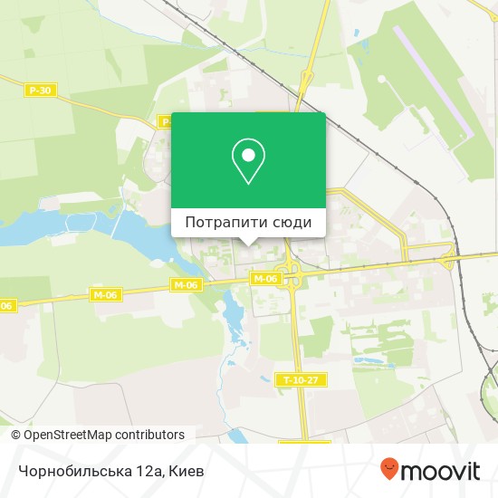 Карта Чорнобильська 12а