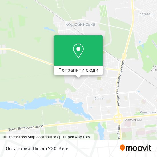 Карта Остановка Школа 230