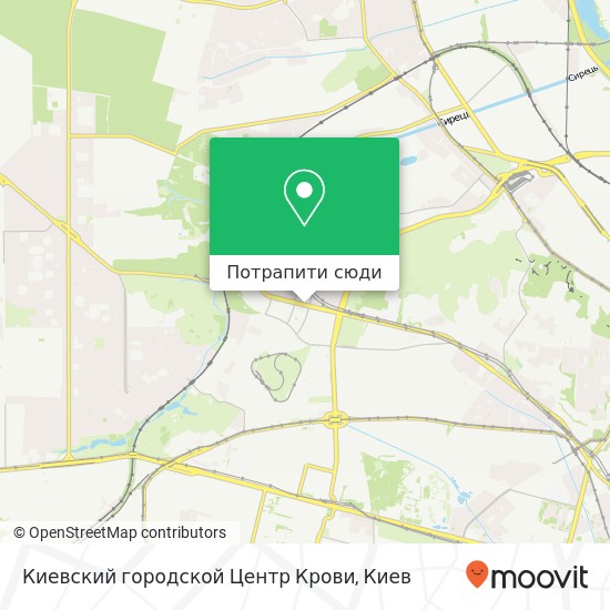 Карта Киевский городской Центр Крови