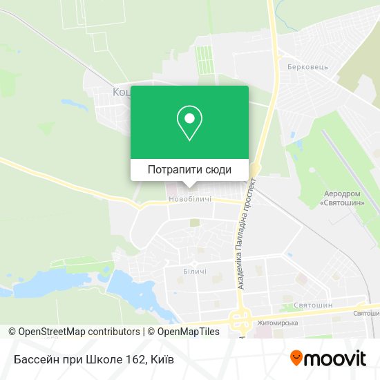 Карта Бассейн при Школе 162