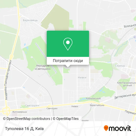 Карта Туполева 16 Д