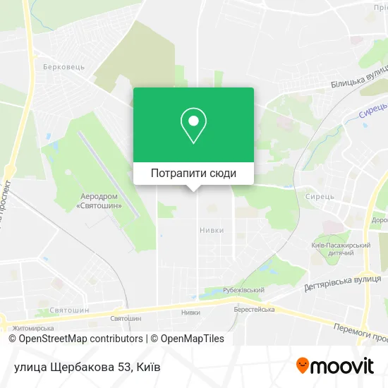 Карта улица Щербакова 53