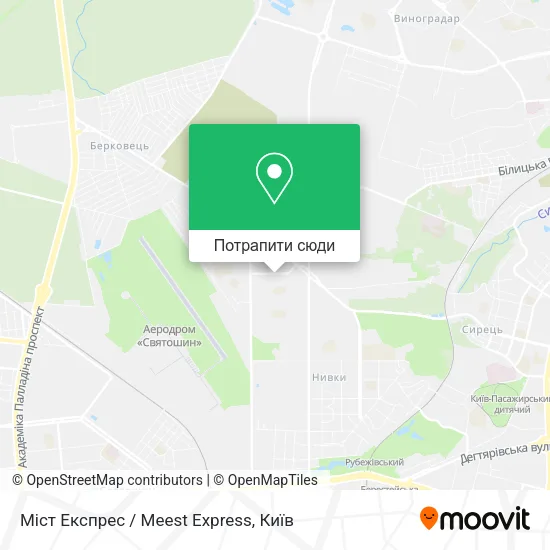 Карта Міст Експрес / Meest Express