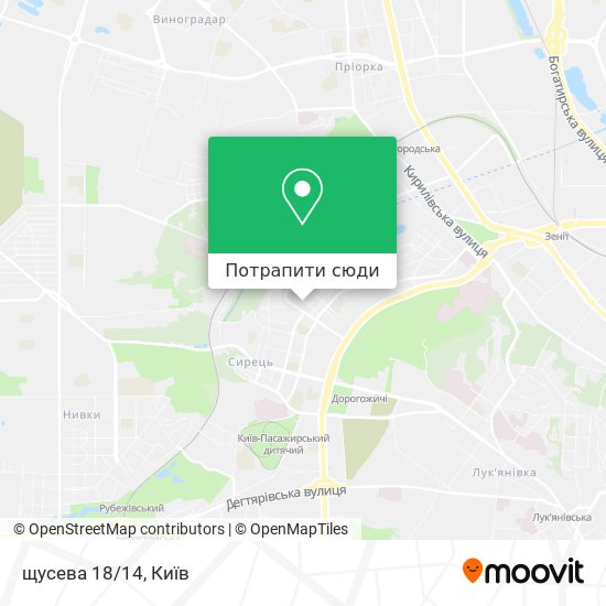 Карта щусева 18/14