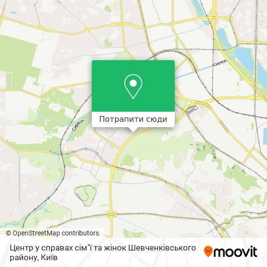 Карта Центр у справах сім"ї та жінок Шевченківського району