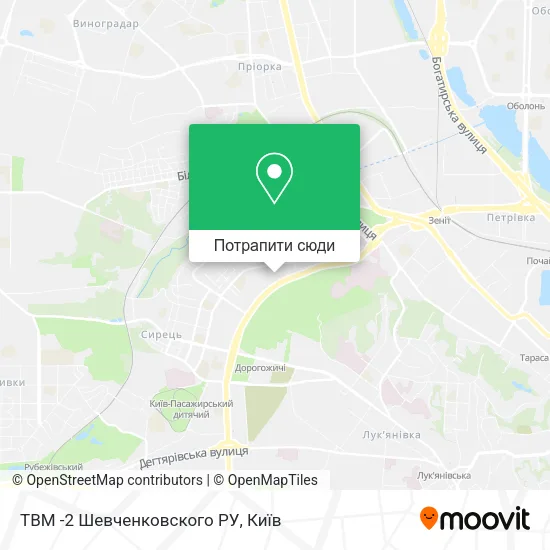 Карта ТВМ -2 Шевченковского РУ