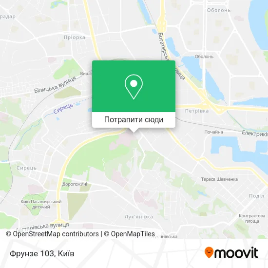 Карта Фрунзе 103