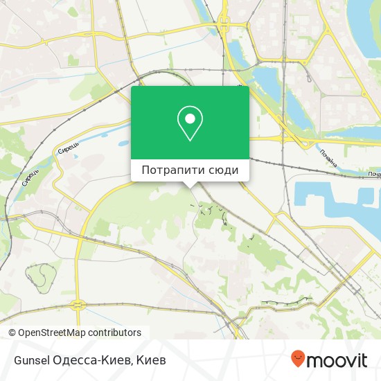 Карта Gunsel Одесса-Киев