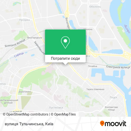 Карта вулиця Тульчинська