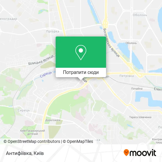 Карта Антифіївка