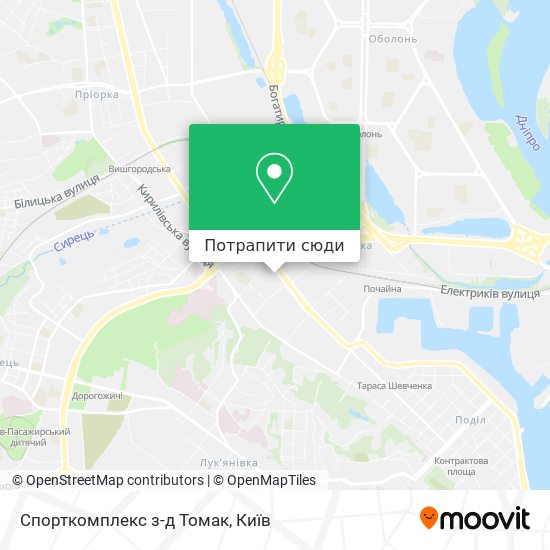 Карта Спорткомплекс з-д Томак